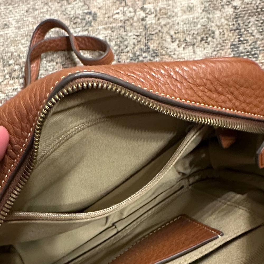 J. Crew Tan Leather Crossbody Bag - Picture 4 of 12